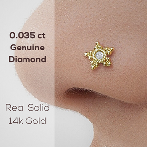 Diamond Star Nose Stud - Orion