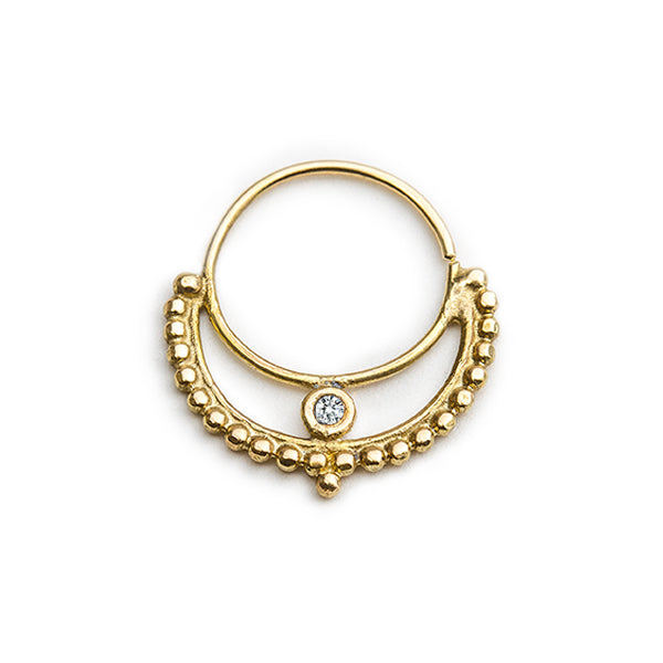 Diamond Daith Earring - Luna
