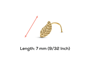 Leaf Nose Piercing Gold Jewelry - Alae