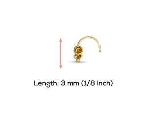 Solid 14k Gold Tiny Indian Nose Jewelry - Odde