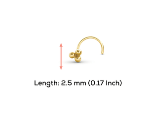 Small Gold Balls Nose Stud - Trinity