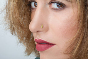 Leaf Nose Piercing Gold Jewelry - Alae