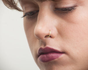 14kt Solid Gold Septum Ring Jewelry - Camille