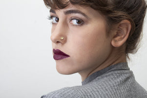 14k Solid Intricate Gold Nose Stud Jewelry - Elise