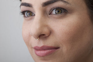 14kt Solid Gold Septum Ring Jewelry - Camille
