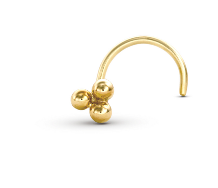 Small Gold Balls Nose Stud - Trinity