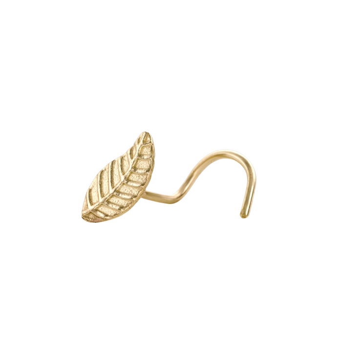Leaf Nose Piercing Gold Jewelry - Alae