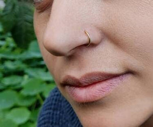 18k Gold Nose Hoop