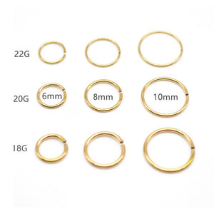 18k Gold Nose Hoop