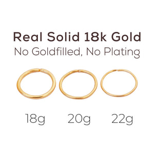 18k Gold Nose Hoop